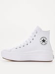 Converse Chuck Taylor All Star Move Leather, White, Size 7, Women