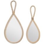 Lot de 2 miroirs rotin goutte Carmen