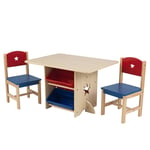 Table rangement enfant bois naturel