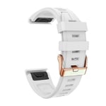 Ersättningsarmband för Garmin Fenix 5s Plus 6s Pro, Silikon 20mm Smartwatch Armband, Vit, Unisex