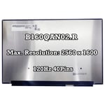 100% sRGB B160QAN02.R 2560X1600 120Hz Laptop LCD Screen Replacement Display Pane