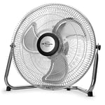 Orbegozo PW 1240 - Ventilateur industriel Power Fan, inclinaison réglable, pales métalliques de 40 cm, 3 vitesses de ventilation, poignée de transport, 80 W