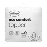 Silentnight Eco Comfort Mattress Topper - Super Soft Luxury Cosy Breathable Sustainable Recycled Enhancer to Enhance Your Mattress - Machine Washable Eco Conscious Toppers Gifts