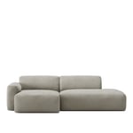 NO GA - Brick 2-Seater Chaise Lounge Open End Right - Shadow Khaki - Sohvat - NO GA Studio - Harmaa