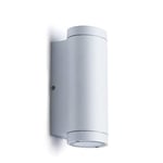 B·LED BARCELONA LED BarcelonaLED Applique murale extérieure/intérieur IP44 étanche lampes en aluminium blanc avec double douille GU10 lumières pour haut/bas pour jardin, balcon, patio salon