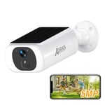 ANRAN 3K 5MP Security Camera Outdoor/Indoor Wireless, Integrated Solar Panel, Battery Camera, Color Night Vision, Spotlight Camera, 2-Way Talk, PIR Motion Detection, Alerts, Work with Alexa, C3 Max