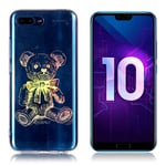 Huawei Honor 10 Laaseri IMD Kuviollinen Pehmeä Muovinen Takasuoja Kuori - Nalle Monivärinen