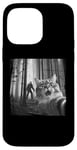 Coque pour iPhone 14 Pro Max Tee-shirt avec photo de chat drôle avec photo de Bigfoot