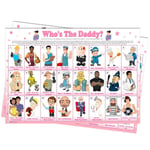 Baby Shower Game - Guess WHO'S THE DADDY - PINK Stars Girl Party Team Fun,Groups