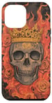 Coque pour iPhone 12 Pro Max Crâne Or Couronne Serpents Crâne Art Gothique Rose