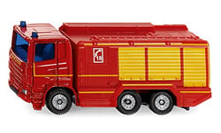 siku 1036001, Camion Citerne de Pompiers France, Jouet automobile, métal/plastique, rouge, Attelage de remorque