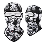 Moottoripyörä Balaclava Skull Print Moto Kokonaamari Tuulenpitävä Hiihto Pään Kaulanlämmitin Pyöräily Biker Huppu Lippalakki Miesten kypärävuori