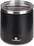 Flamingo BOÎTE A COLLATION AVEC COUVERCLE LORA ACIER INOX NOIR 2500ML 15,5CM