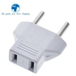 WHITE TZT universel US à ue Plug USA à Euro Europe voyage mur chargeur secteur prise adaptateur convertisseur 2 prise ronde broche d'entrée