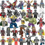 Rion 32 st Marvel Avengers Super Hero Comic Mini Figurer Dc Minifigur Present kompatibel med barn Shytmv