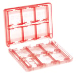 Vhbw Étui, Malette Case Pour Jeux De Console Et Carte Mémoire Compatible Avec Nintendo 3ds, 3ds Ll, 3ds Xl, Dsi, Ds Lite, Transparent / Rouge