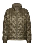 Lauren Ralph Lauren Logo Quilted Funnelneck Down Coat Grön