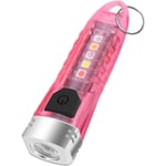 Mini Lampe de Poche rechargeable, 10 Modes Porte clés Lampe de Poche RED Led UV Lampe, Étanche Mini Lampe Torche pour Camping, lumière de lecture,