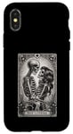 Coque pour iPhone X/XS The Lovers Vintage Dark Romantic Gothic Squelette Couple