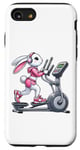 Coque pour iPhone SE (2020) / 7 / 8 Lapin de Pâques sur vélo elliptique Gym Fitness Workout