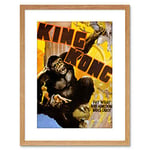 Wee Blue Coo Movie Film King Kong Classic Gorilla New York Horror Framed Wall Art Print