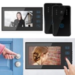 7in Waterproof Video Intercom Doorbell 2 Camera 1 LCD Monitor Security Door Pho