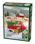 Cobble Hill Puzzle Company Ltd. 1000 Piece Puzzle Christmas on The Farm-Sample Poster Included, Deluxe