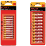 10x KODAK SUPER HEAVY DUTY ZINC DOUBLE  AAA - BATTERIES batterys