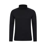 Mountain Warehouse Mens Summit Merino Wool Funnel Neck Thermal Top (Black) - Size 4XL