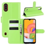 Galaxy A01      Pu Wallet Case    [Green]