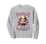 Cute Camera Dog Photographer Photo Capture & Create Puppy Sweatshirt