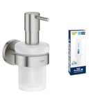 Lot de GROHE Start Distributeur de Savon, Supersteel, 41195DC0 + Kit colle QuickGlue A1, 41127000