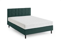 Atlantic Home Collection Lit Coffre Nikola avec Matelas TFK H2 Vert 120 x 200 cm