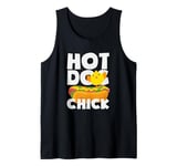 Hot Dog Chick Funny Food Humor Design Tank Top