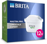 Filtre à eau BRITA MAXTRA PRO Limescale Expert pack semestriel de 12 filtres - NOUVELLE GÉNÉRATION FILTRES - Idéal pour les boissons chaudes & protection contre le calcaire pour machine à café et