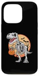 Coque pour iPhone 13 Pro T-Rex Mummy Citrouille Dino Trick Treat Halloween