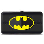 Buckle-Down - Wallet Hinge Wallet - Batman Icon Centered/Bat Signal Stripe Black/Yellow/Grays unisex-adults