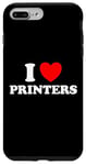 iPhone 7 Plus/8 Plus I Love Printers Funny Computer Cartridge Ink Paper Print Fan Case