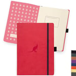 Dingbats - Carnet À Pointillés Pour Animaux Sauvages, Kangourou Rouge, A5 - Carnet À Couverture Rigide - Papier Crème 100 G/m² Résistant À L'encre