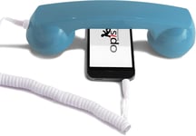 Opis 60S Micro - Combine Telephone Portable/Combiné Téléphone Rétro/Casque Audio En Forme Combiné Téléphonique Pour Les Smartphones Android, Tablettes, Ordinateurs Portables, Etc. (Azure)