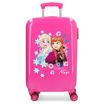 Disney Frozen La Reine des Neiges Sparkle Like Magic Valise Trolley Cabine Rose 37x55x20 cms Rigide ABS Serrure à combinaison 33L 2,6Kgs 4 roues doubles Bagage à main