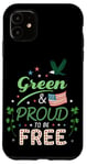 Coque pour iPhone 11 Green Pride Saint Patrick pour les Américains libres