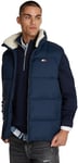 Tommy Jeans Veste sans Manches Homme Vail Puffer Vest Surpiquée, Bleu (Dark Night Navy), L