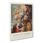 The Assumption Of The Virgin By Peter Paul Rubens Exhibition Museum Painting Canvas Wall Art Print Ready to Hang, Framed Picture for Living Room Bedroom Home Office Décor, 24x16 Inch (60x40 cm)