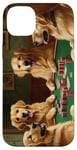 iPhone 14 Plus Dogs Playing Poker Dog Golden Retriever Retrievers Card Case