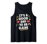 ELAINE Personalized Retro Girls Custom ELAINE Name Tank Top