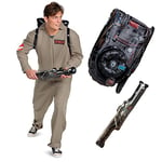 DISGUISE 120139T Adults, Official Ghostbusters Afterlife Movie Costume Jumpsuit with Inflatable Proton Pack Spengler Sized, Multicolored, Medium