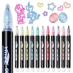 YITHINC Feutres Paillettes, Cadeau Fille 4-12 Ans, 12 Couleurs Stylo Paillette Marqueur Magique pour Anniversaire, Peinture, Bricolage Art Crafts, Idee Cadeau Ado Fille, Loisirs Créatifs Fille