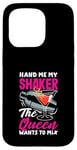 Coque pour iPhone 15 Pro Batteur humoristique « Hand Me My Shaker Queen »