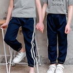 2-12 Years Kids Striped Sweatpants Bottoms Pants CMK Navy 9-10 Years